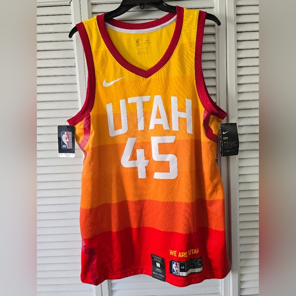 utah jazz orange nba jersey